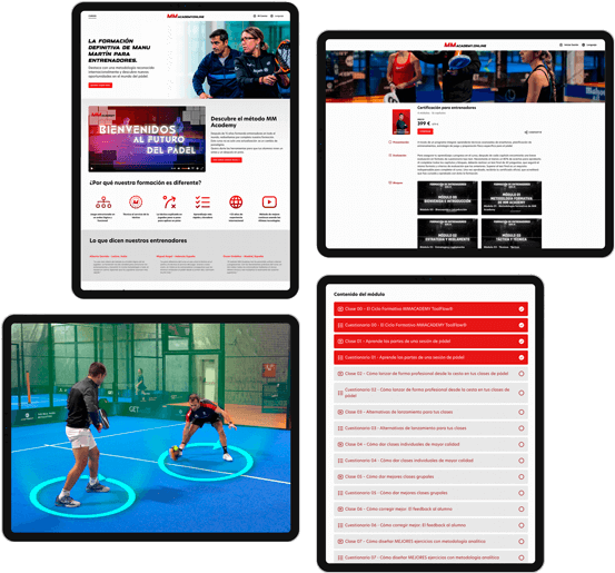 Capturas de pantalla de la web