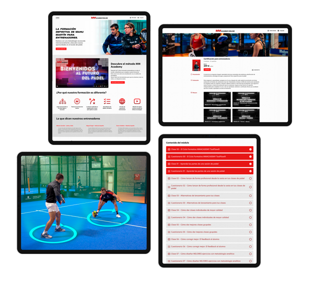 Capturas de pantalla de la web